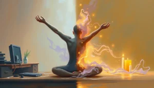 Person relaxing peacefully after completing a busy work week