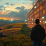 Autonomous tractor navigating agricultural field using GPS and sensors